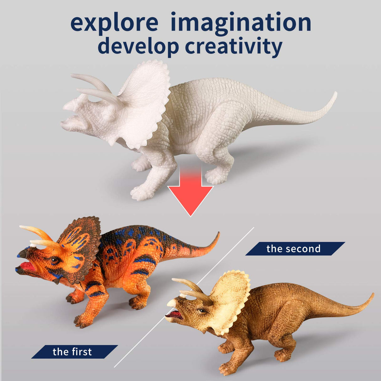 whatstem 3D Dinosaurs Painting Kit with 12 Dinos for Kids Age 3-15, Arts and Crafts Kits Drawing Toys with Dinosaurs Set Creativity Gifts for Boys and Girls whatstem