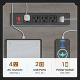 SEDETA 69" L Shaped Desk with Drawers and Storage, Farmhouse Computer Desk with File Drawers and Power Outlet, Corner Executive Desk with Storage Cabinet for Home Office, Grey SEDETA