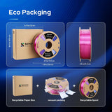 2024 New Tri-Color Filament, 3D Printer Filament pla Filament 1.75mm Rainbow Pla Silk Green-Red-Blue, 3D Printer with Filament Filament Multi Color, Dimensional Accuracy +/-0.02mm, 2.2lbs/Spool Semdon