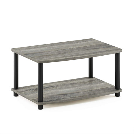 Furinno Turn-N-Tube Multipurpose 2-Tier Printer Stand Display/Elevated TV Stand, French Oak Grey/Black Furinno