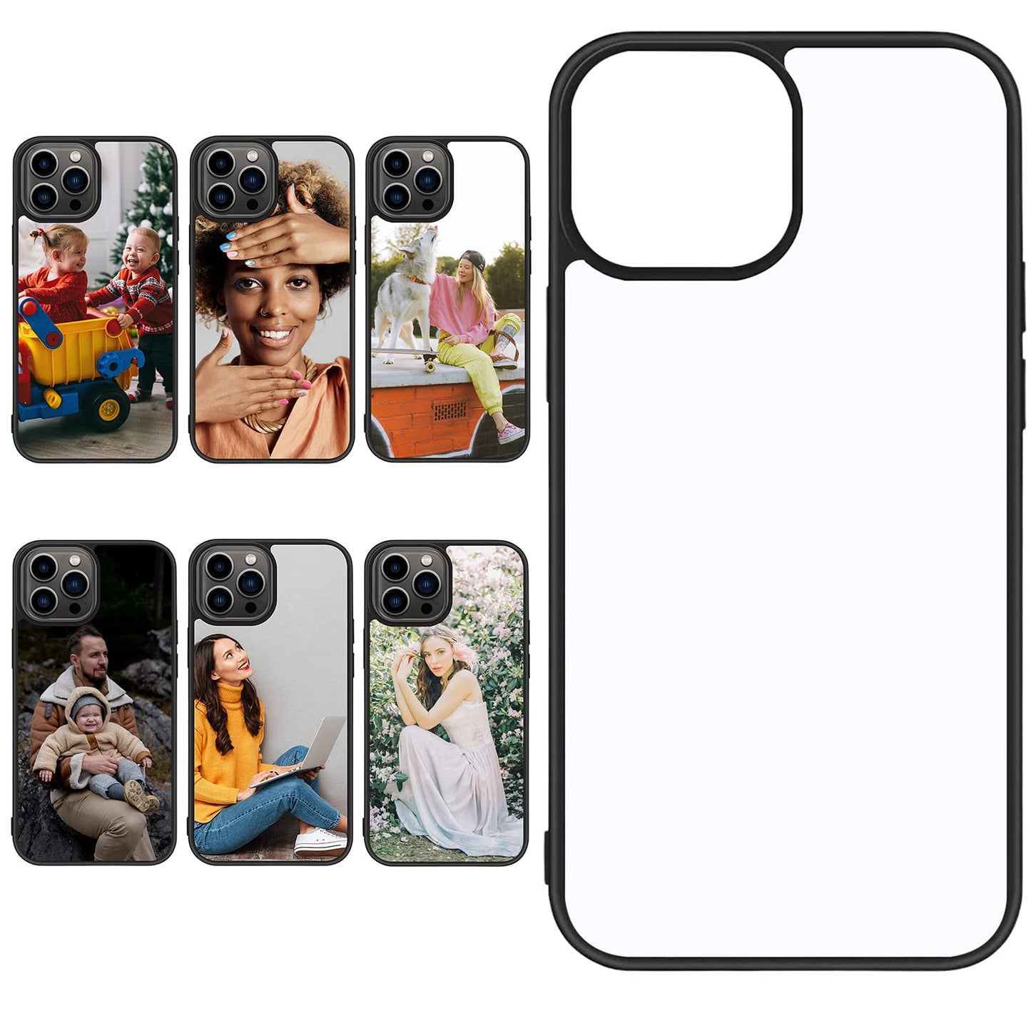 KassWoo 6PCS Sublimation Blanks Phone Case Covers Compatible with iPhone 14 Pro(6.1 Inch 2022) Blank Printable Phone Cases for DIY Soft Rubber Shockproof Slim Case Anti-Slip