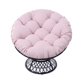 Hubhalsun 360° Swivel Papasan Chair - 350lbs Capacity Indoor/Outdoor Wicker Lounge Chair with Thick Cushion, Modern Accent Chair for Living Room, Bedroom, Patio Hubhalsun