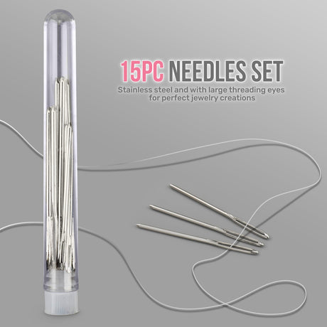 Hi-Spec 17pc Jewelry Making Tool Kit & 600pc Findings Accessories Box Set. Pliers & Wires for Handmade Bracelets, Necklaces, Earrings and Charms Arts & Crafts Hi-Spec