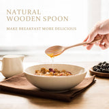 Hefild 7.3inch Small Wooden Spoons, 6PCS Uncoated Beech Plain Small Wooden Spoons Set, Table Spoons for Present Honey, Serving, Eating, Soup, Chocolate, Coffee, Tea Hefild