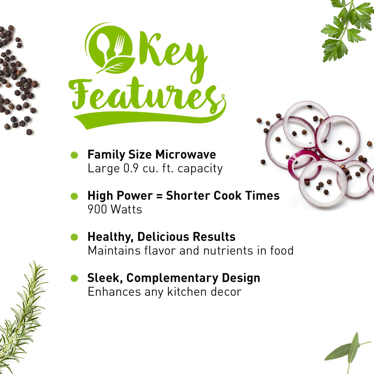 Panasonic NN-SB438S Compact Microwave Oven, 0.9 cft, Black Stainless Steel Panasonic