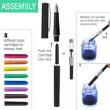 U.S. Art Supply 35-Piece Calligraphy Pen Set - 4 Pens, 5 Nibs, 22 Inks, Includes Calligraphy Pens for Writing, Beginners Handbook & Practice Paper Pad U.S. Art Supply