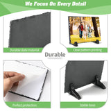 YOUKE OLA 20 Pieces Sublimation Slate Blank Rock Stone Photo Rectangular Frame Heat Transfer Plaque Picture Frame with Display Holder for Birthday, Wedding 4 x 6 Inch YOUKE OLA