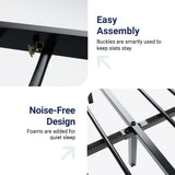 Allewie 14 Inches King Size Metal Platform Bed Frame with Victorian Style Iron-Art Headboard/Footboard, Mattress Foundation, Easy Assembly, Under Bed Storage, No Box Spring Required, Black Allewie