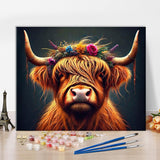 Highland Cow Paint by Numbers for Adults Beginners, Adult Paint by Number Kits Animal Theme, DIY Oil Painting for Gift Home Wall Decor (Wildlife Series) 16"x20" - Frameless TUMOVO