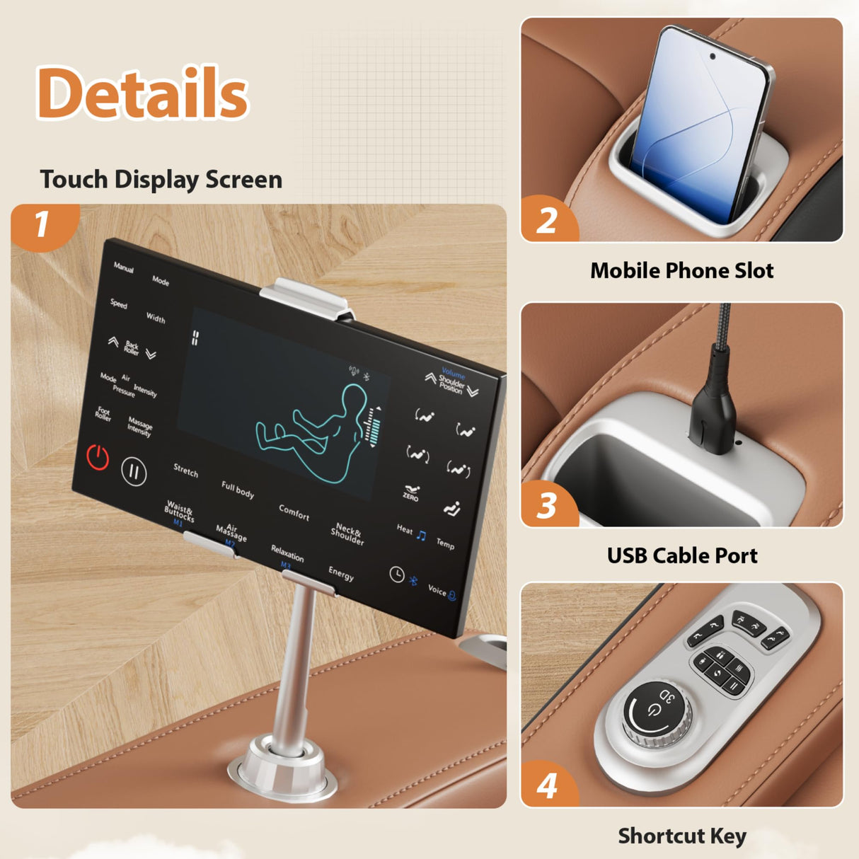 Shahoo Zero Gravity Full Body Massage Chair with SL-Track, AI Voice Control & Heating – Auto Body Scan, Air Compression Foot Massage, 8 Auto Programs Shahoo