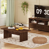 BON AUGURE Coffee Table for Living Room, Farmhouse Wood Center Table, Rectangle Mid-Century Living Room Table (Rustic Oak, 47Inch) BON AUGURE