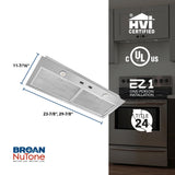 Broan-NuTone BBN1303SS Custom Built Insert with 2-Speed Exhaust Fan and Light, 300 Max Blower CFM, Stainless Steel, 30-Inch Range Hood Power Pack Broan-NuTone