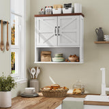 Smuxee Farmhouse Bathroom Cabinet Wall Mounted, Bathroom Medicine Cabinet with Adjustable Shelf, Bathroom Cabinet for Bathroom, Living Room, Laundry Room Smuxee