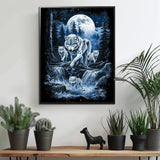 Milila Diamond Art Kits for Adults Full Drill Round Diamond Painting Kits for Beginners Craft Kits for Home Wall Decor Gifts 11.8x15.7inch(Wolves) Milila