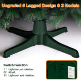 360-Degree Rotating Christmas Tree Stand,Up to 7.5ft and 80 pounds Artificial Tree,with 3 Settings Trunk Diameter LAMPHOME