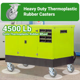 Nefish 6 Inch Heavy Duty Casters Wheels, Industrial Grade Thermoplastic Rubber Casters with Brake 4500 LBS, Ball Bearing Plate Swivel Castors Set of 4, Casters Wheels for Equipment, Industrial Nefish