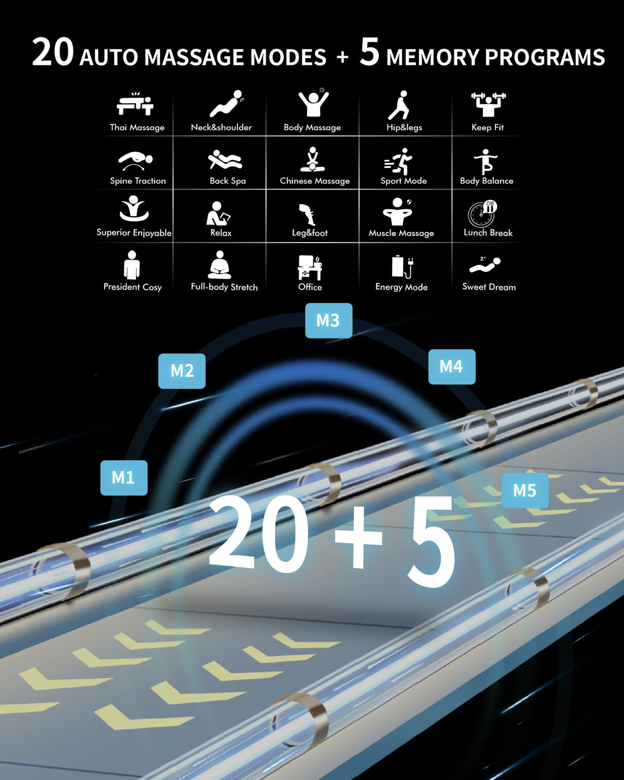 MeitFith Upgrade 4D Massage Chair Zero Gravity | Massage Chair Full Body and Recliner AI Voice Control Auto Legrest Calf & Foot Rollers Heated | Program Customization Black MeitFith