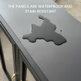 Furnaza LED Wall Storage Cabinets - Upper Kitchen Cabinets Laundry Wall Mounted Cabinets with 4 Acrylic Glass Doors and Shelf, in Black Furnaza