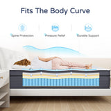 SIMARTH King Size Mattress 14 Inch - Upgrade Strengthen, Memory Foam Hybrid Mattress with Motion Isolation and Pressure Relief, Strong Edge Support, Pocket Spring King Size Mattress in a Box, Medium SIMARTH