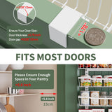 Eastherry Over The Door Organizer，8-Tier Over The Door Pantry Organizer with Adjustable Baskets，Metal Hanging Pantry Organizers and Storage for Kitchen, Back of Door Seasoning Rack (White) Eastherry