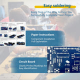EIELE Soldering Practice Kit Morse Code Decoder CW Morse Code Practice CW Audio Input Excellent Soldering Practice Project Ideal for School Teaching and Beginners （Requires Soldering） EIELEDIY