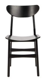Safavieh Home Lucca Retro Black Dining Chair, Wood, Set of 2 Safavieh