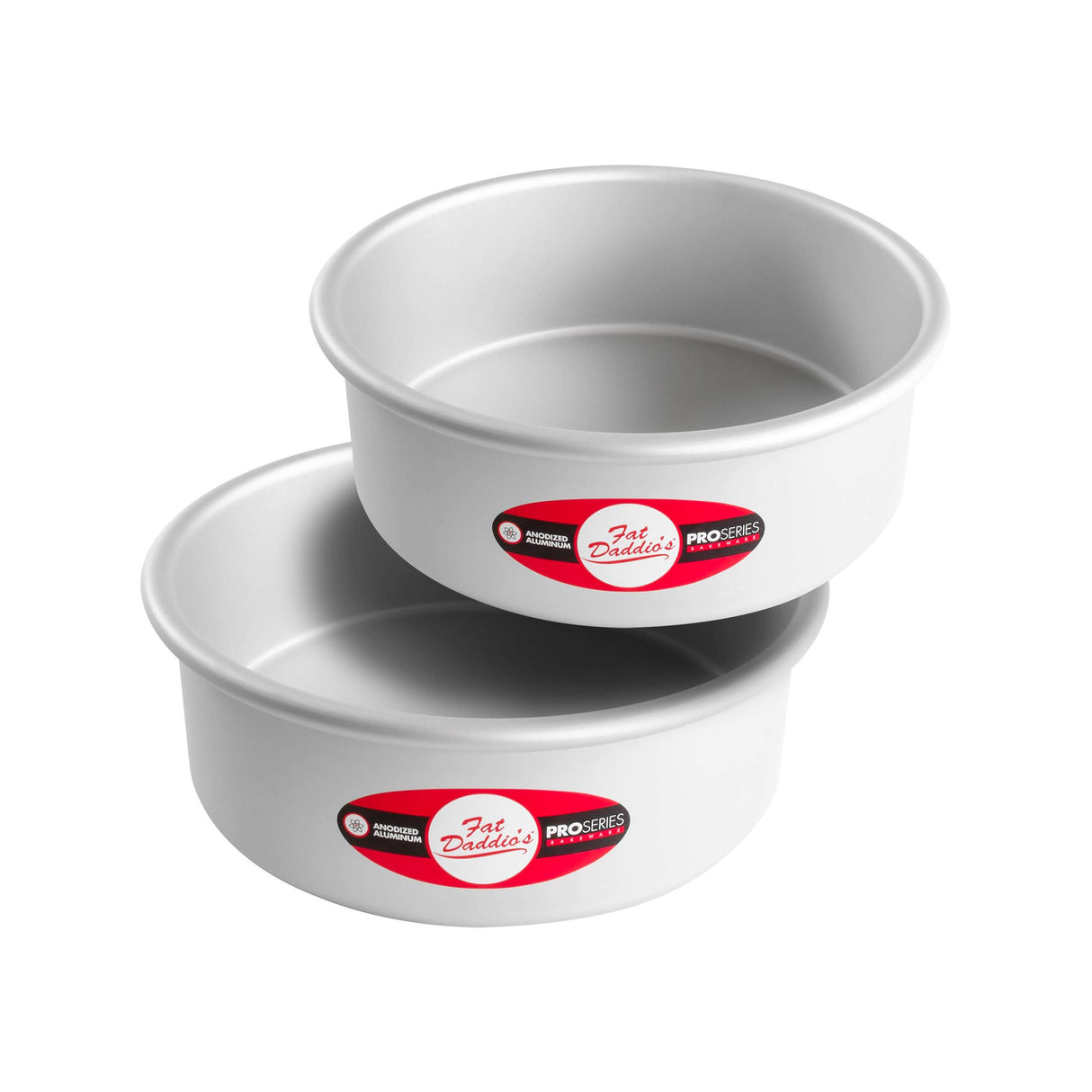 Fat Daddio's PRD-83SET Anodized Aluminum Round Cake Pans, 2 Piece Set, 8 x 3 Inch Fat Daddio's