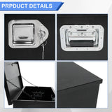 acylph Black Steel Heavy Duty Truck Tool Box Truck Storage Box for Pickup, Waterproof Tool Box Storage Organzer with Latch and Keys,30"x13"x10" acylph