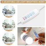 elifine Vanity Desk with Mirror and Lights, Makeup Corner Vanity with 5 Storage Drawers Shelves and 3 Dimmable Lighting Options and Vanity (White) elifine