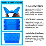 ZYRELYNX Upgraded Silicone Soldering Stand, Helping Hands Soldering Station, Soldering Wire Holder with 6 Slots - Third Hand Soldering Iron Stand for 32AWG to 12AWG Wires(Only Stand), Blue, 1 Pcs ZYRELYNX