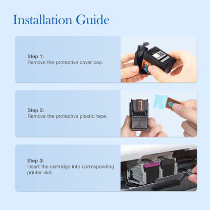 Valuetoner Remanufactured Ink Cartridge Replacement for HP 64XL Ink Cartridge Combo Pack 64 XL for Envy Photo 7855 7858 7800 7100 7155 6255 7164 Inspire 7255e 7955e 7958e 7900e Tango (Black, Color)