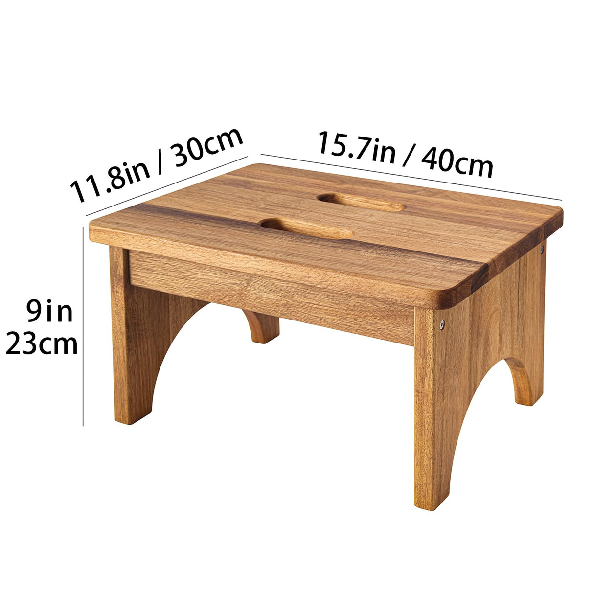 Wooden Step Stool, One Step Stools for Adults, 9'' Small Kitchen Stepping Stool,Heavy Duty Beside Step Stools for High Beds, Bedroom Foot Stool LiTY