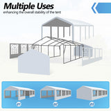 20'x30' Party Tent Heavy Duty, Large Wedding Event Tent with Removable Sidewalls & 4 Sand Bags, Event Canopy Shelter for Parties Outside UV50+ Waterproof, Carpas para Fiestas (20x30 FT) HOWSVN