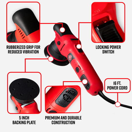 Adam's Polishes 9mm Dual Action Car Polisher - Buffer Car Scratch Remover for Car Detailing Adam's Polishes