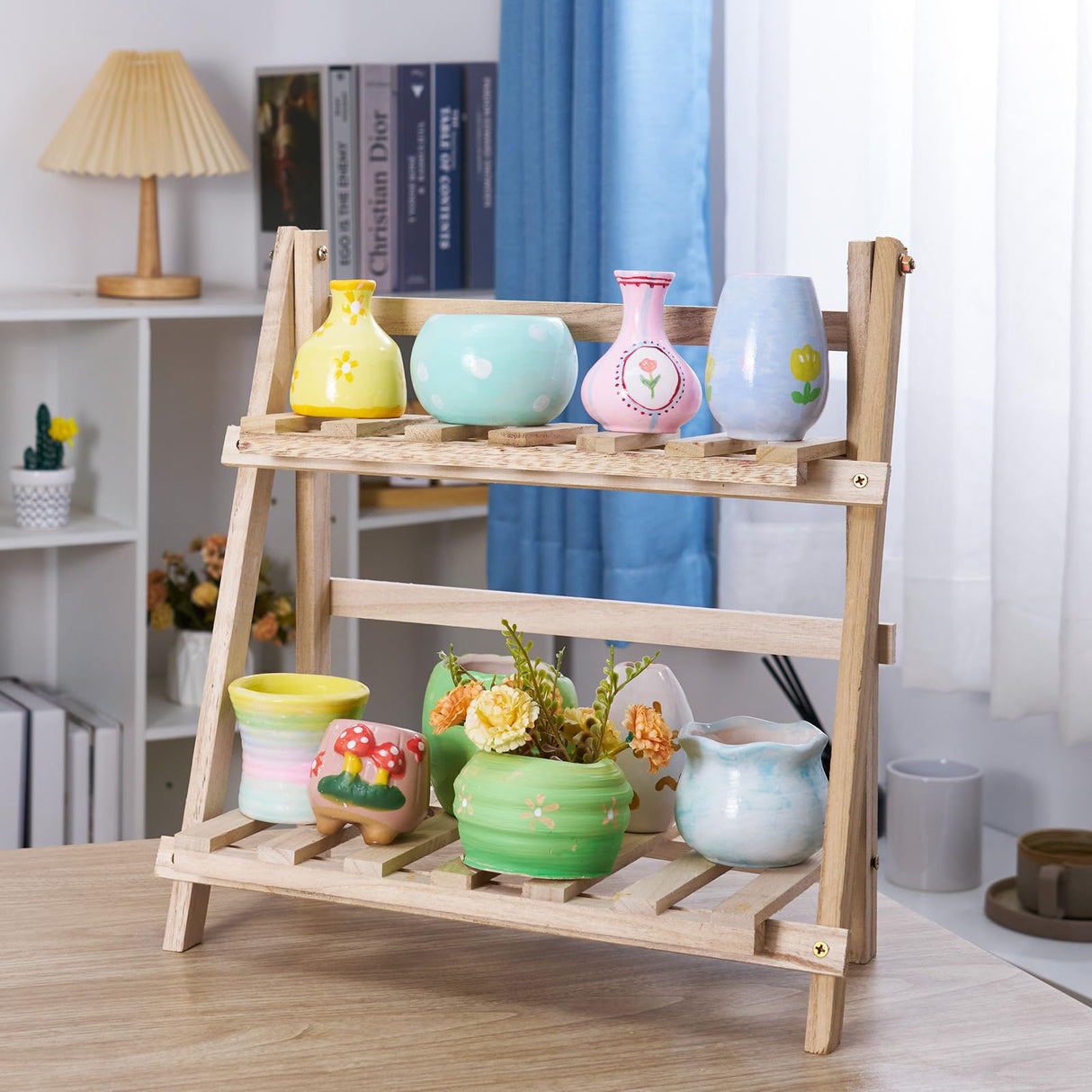 Alldeer Mini Pottery Wheel Machine - 6" Upgraded Clay Wheel for Beginners & Kids, 75W Motor, Adjustable Speed, Low Noise Ceramic Making Kit with 18PCS Sculpting Tools, Ideal for Home DIY Alldeer