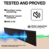 Wood Wall Panels, 2-Pack 94.5" x12.6" Soundproof Wall Panels, Wood Slat Wall Panels for Wall Decor, Smoke Oak AEVDOY