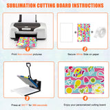 6Pcs Sublimation Cutting Board Blanks, 11x8 Inch Tempered Glass Sublimation Cutting Board Non Slip Glass Chopping Boards for Kitchen, Personalized Cutting Boards for Crafts DIY Gift ToBeAce