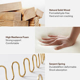 Alberobelo Sofa Couch, 66.5" White Modern Couch with Deep Seats, Chenille Fabric Comfy Sofas with Wooden Interior,loveseat Couch with Wide Armrest, Couches for Living Room, Bedroom and Office Alberobelo