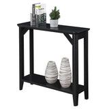 Convenience Concepts Winston Hall Table with Shelf, Black Convenience Concepts