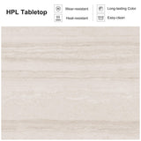 PURPLE LEAF 9 Pieces Patio Dining Set Aluminum Modern Rectangular Table and Wicker Chairs with Cushions for Kitchen Porch Garden Outdoor Furniture Sets, Champagne PURPLE LEAF