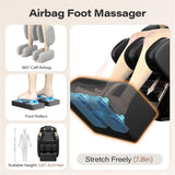 TLIFE Massage Chair Full Body, 160°Zero Gravity Recliner with Body Scan, 50" SL-Track Shiatsu Massage Chair, Fixed Point Massage, Foot Rollers, 12 Auto Modes, Deep Yoga Stretch, Heating, Black TLIFE