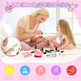 Oisacirg Kids Nail Polish Set for Girls, 28Pcs Nail Art Kit with Nail Dryer, Non-Toxic Peel-Off Water-Based Nail Polish Christmas Birthday Gifts Toddlers Kids Girls Toys Ages 3 4 5 6 7 8+ Oisacirg