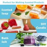 Fruity Fragrance Oil for Candle & Soap Making, Holamay Premium Essential Oils 5ml x 10 - Coconut, Strawberry, Mango, Pineapple, Summer Aromatherapy Diffuser Oils Set Holamay