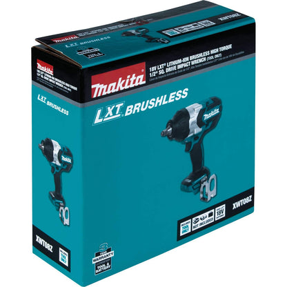 Makita XWT08Z 18V LXT® Lithium-Ion Brushless Cordless High-Torque 1/2" Sq. Drive Impact Wrench, Tool Only - WoodArtSupply