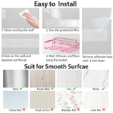 Liuoud 5 Pack Shower Caddy Organizer Rack Shelf for Inside Shower, Adhesive Bathroom Wall Storage Basket Rustproof Stainless Steel Shampoo Holder, Girly Bathroom Accessory Decor Set, Pink Liuoud