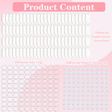 Guiqulai 300 Pcs Sublimation Keychain Blanks Bulk Double Side Heat Transfer Sublimation MDF Blank Set with Keychain Rings & Jump Rings,Heat Transfer Keychain Blank Board for DIY Crafts(Oval) Guiqulai