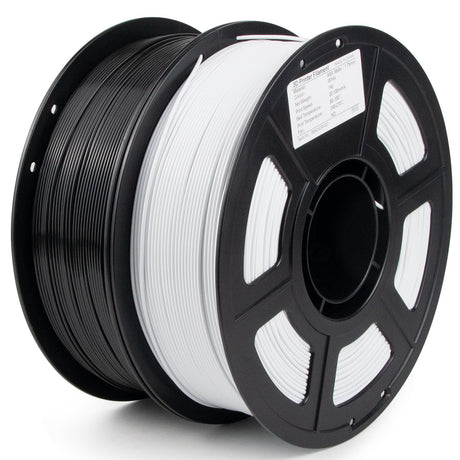 iSANGHU ASA Filament 1.75mm Bundle, UV&Heat Resistant&Weather Resistant 3D Printer Filament, Perfect for Outdoor Functional Parts, 2×1kg(4.4lbs), Black+White iSANGHU
