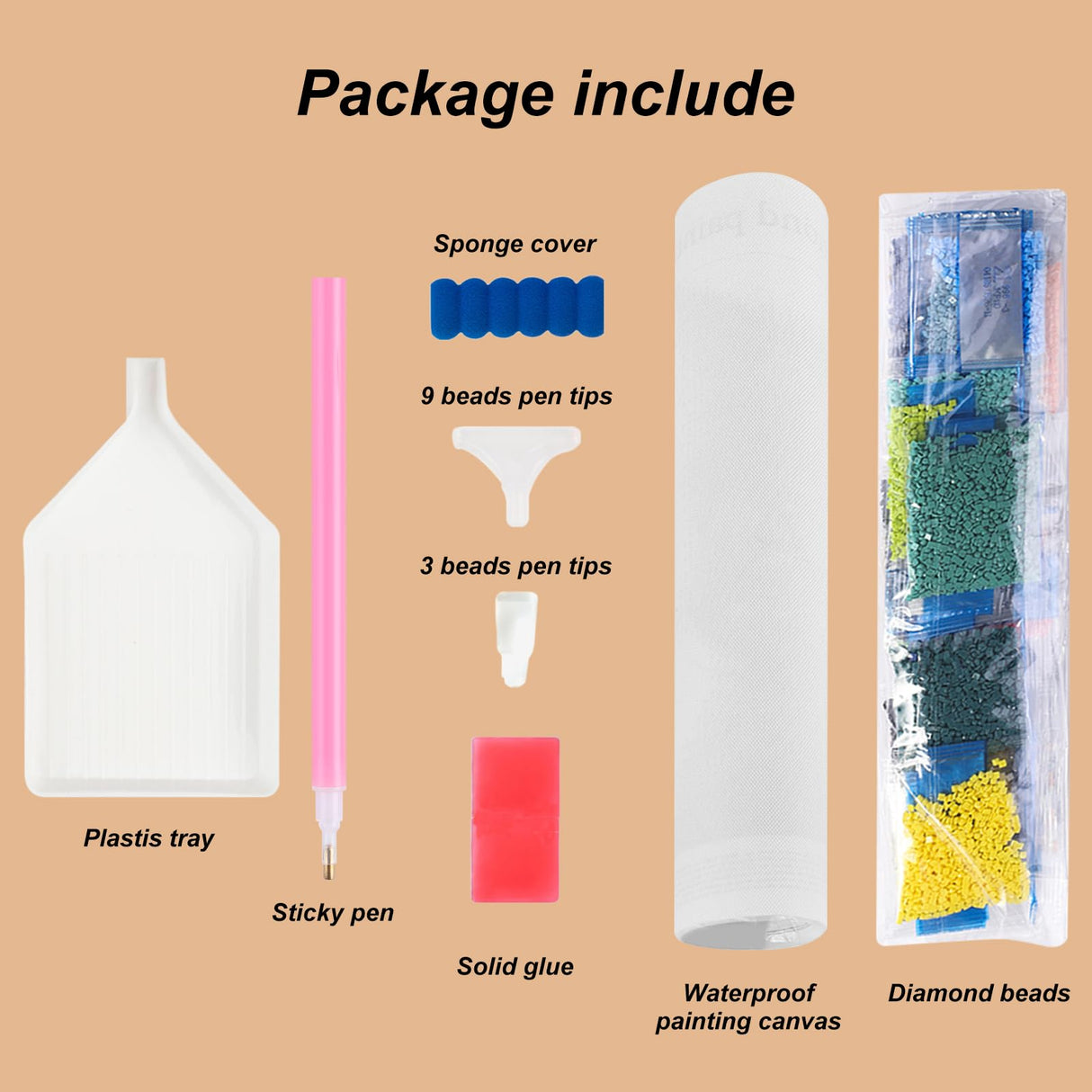 PFFNGPEN Diamond Painting Kits for Adults, 5D DIY Horse Diamond Art Kits for Beginners, Full Drill Round Diamond Art for Home Wall Decor, Animal, 12x12 inch PFFNGPEN