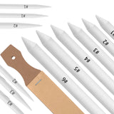 Jeimier 12 Pcs Blending Stumps for Drawing, Tortillions Blending Sticks for Beginner Drawing, Art Blenders, Blending Tools Paper Stumps for Shading Completed, Blending Pencil for Sketching, Softness Jeimier