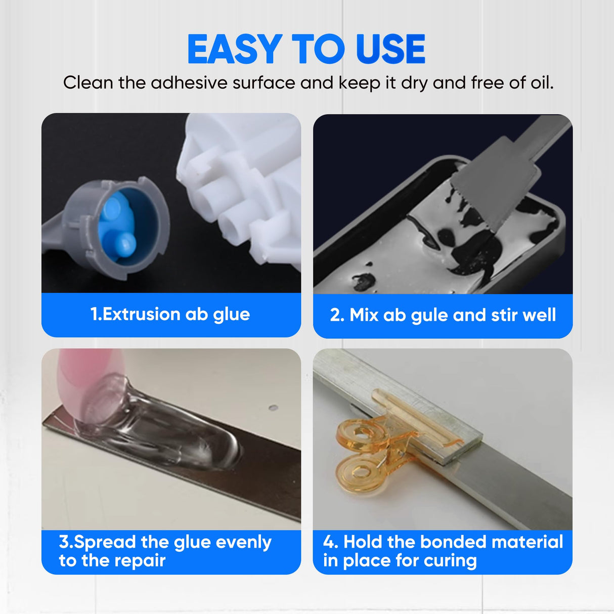 Vicpricme 2 Part Epoxy Glue Clear, 1.76oz Syringe, Waterproof Plastic Weld Adhesive, Be Used to Bond Metal, Plastic, Wood, Ceramics, is The Best Golf Club Epoxy Resin Crack Repair Glue (3) vicpricme